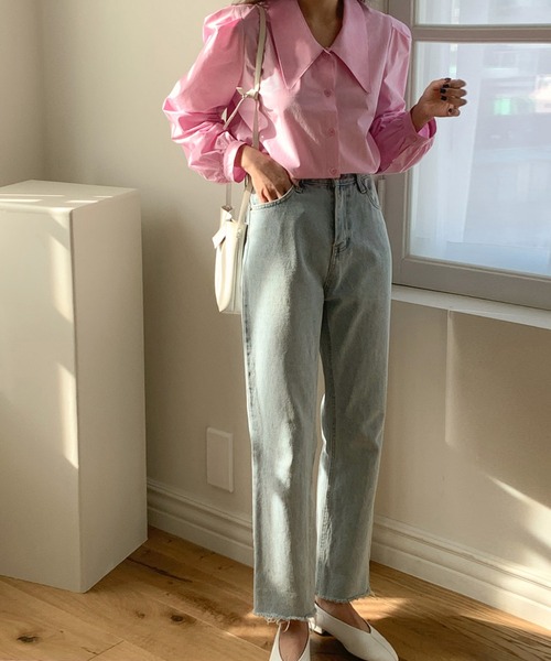 fd style（エフディ スタイル）の「ビッグカラー バルーン肩ポインブラウス（シャツ/ブラウス・レディース・White/LT.Blue/PINK・FREE）」の11枚目の写真