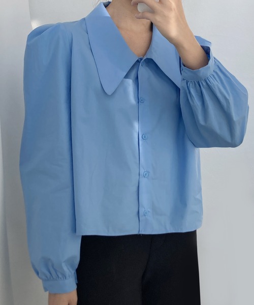 fd style（エフディ スタイル）の「ビッグカラー バルーン肩ポインブラウス（シャツ/ブラウス・レディース・White/LT.Blue/PINK・FREE）」の20枚目の写真