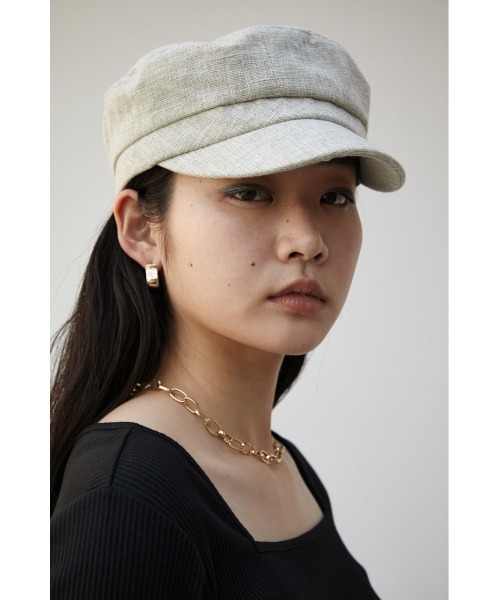 AZUL by moussy（アズールバイマウジー）の「LINEN LIKE CASQUETTE/リネンライクキャスケット（キャスケット・レディース・ブラック/ライトベージュ/ブラウン・FREE）」の21枚目の写真