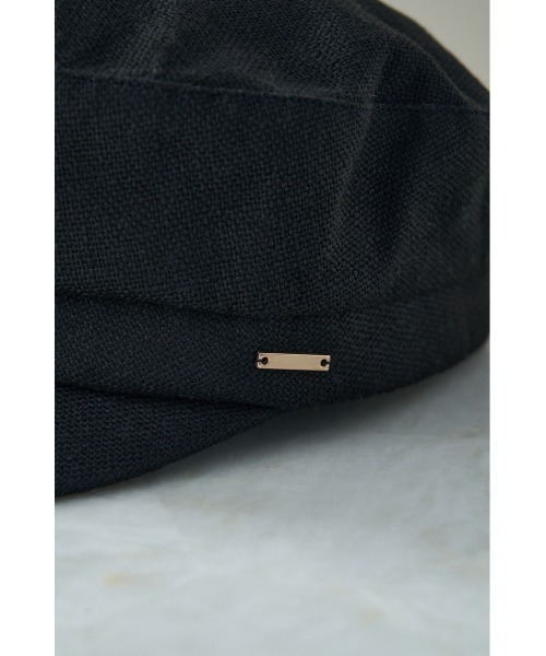 AZUL by moussy（アズールバイマウジー）の「LINEN LIKE CASQUETTE/リネンライクキャスケット（キャスケット・レディース・ブラック/ライトベージュ/ブラウン・FREE）」の5枚目の写真