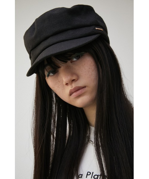 AZUL by moussy（アズールバイマウジー）の「LINEN LIKE CASQUETTE/リネンライクキャスケット（キャスケット・レディース・ブラック/ライトベージュ/ブラウン・FREE）」の9枚目の写真