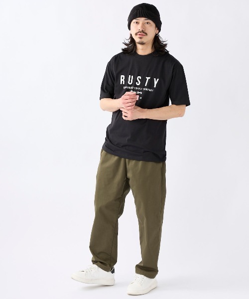 RUSTY(ラスティ)の「【RUSTY:ラスティー】半袖ロゴTシャツ(Tシャツ/カットソー・メンズ・ブルー/ベージュ/ブラック/ホワイト・X-LARGE/LARGE/MEDIUM)」の15枚目の写真