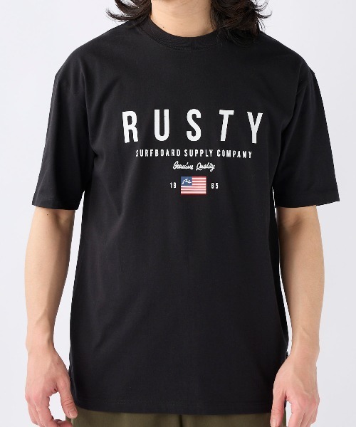 RUSTY(ラスティ)の「【RUSTY:ラスティー】半袖ロゴTシャツ(Tシャツ/カットソー・メンズ・ブルー/ベージュ/ブラック/ホワイト・X-LARGE/LARGE/MEDIUM)」の18枚目の写真