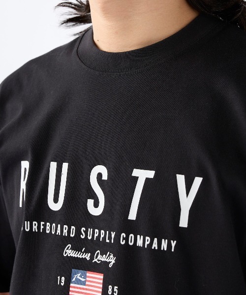 RUSTY(ラスティ)の「【RUSTY:ラスティー】半袖ロゴTシャツ(Tシャツ/カットソー・メンズ・ブルー/ベージュ/ブラック/ホワイト・X-LARGE/LARGE/MEDIUM)」の21枚目の写真