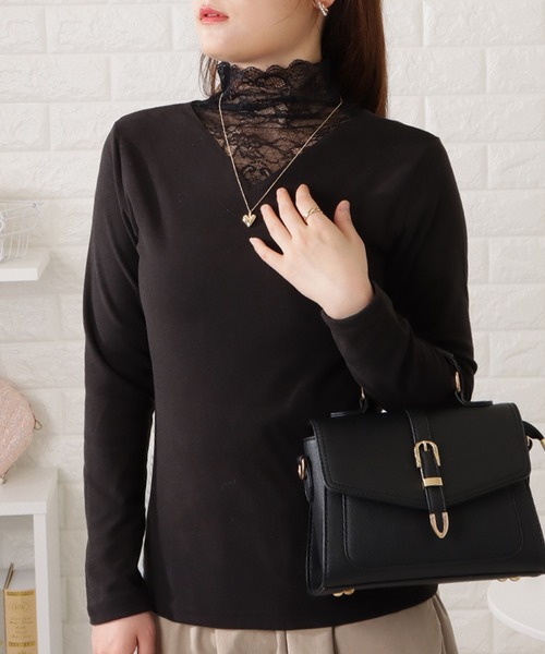 Lace Ladies(レースレディース)の「レースドッキングトップス(Tシャツ/カットソー・レディース・アイボリー/ブラック・FREE)」の10枚目の写真