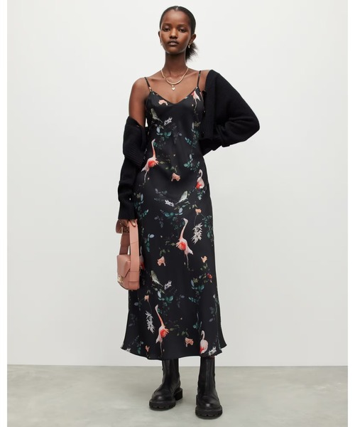 ALLSAINTS（オールセインツ）の「BRYONY FABIA MIDI DRESS | BRYONY FABIA ミディ ドレス・ワンピース（ワンピース・レディース・ブラック・6/10/4/8/2）」の5枚目の写真