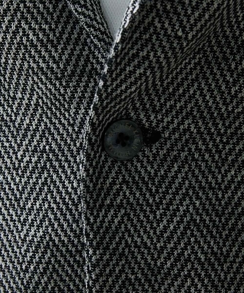 MICHEL KLEIN HOMME   （ミッシェルクランオム）の「へリンボン柄ジャージージャケット（テーラードジャケット・メンズ・ブルー/ライトグレー/ブラック・X-LARGE/LARGE/MEDIUM）」の8枚目の写真