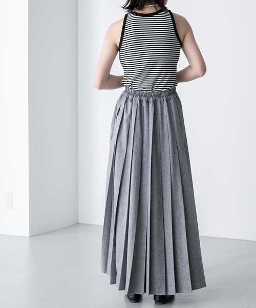 BONLECILL（ボンルシール）の「カップ付き テレコリブ アメリカンスリーブタンクトップ（タンクトップ・レディース・オレンジ/レッド/ライトグリーン/ブラック×ホワイト/ブラック/オフホワイト/ブルー/チャコールグレー/グレイッシュブルー/ピンク/ネイビー系1・FREE）」の14枚目の写真