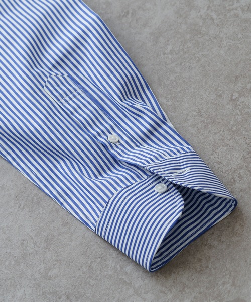 【セール】TESTA スマートドレスシャツ＜ブルーストライプ＞（ビジネスシャツ）｜BRICK & SONS（ブリックアンドサンズ）