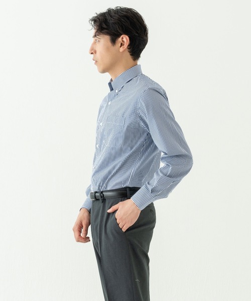 【セール】TESTA スマートドレスシャツ＜ブルーストライプ＞（ビジネスシャツ）｜BRICK & SONS（ブリックアンドサンズ）