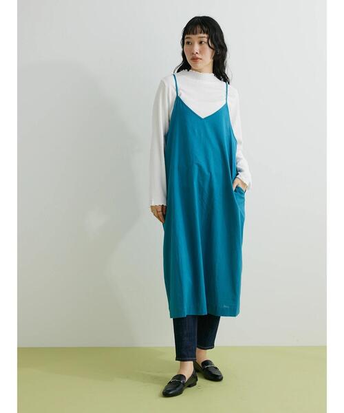 CRAFT STANDARD BOUTIQUE（クラフトスタンダードブティック）の「インドコットン　キャミワンピース（ワンピース・レディース・ブラック/ブルー・FREE）」の4枚目の写真