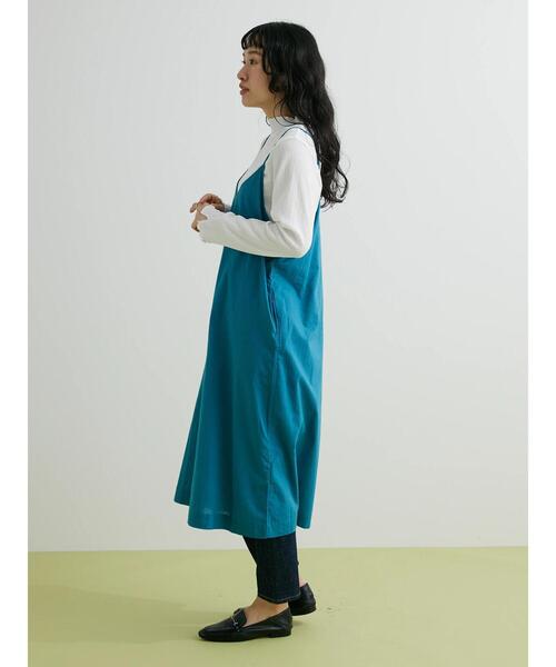 CRAFT STANDARD BOUTIQUE（クラフトスタンダードブティック）の「インドコットン　キャミワンピース（ワンピース・レディース・ブラック/ブルー・FREE）」の6枚目の写真