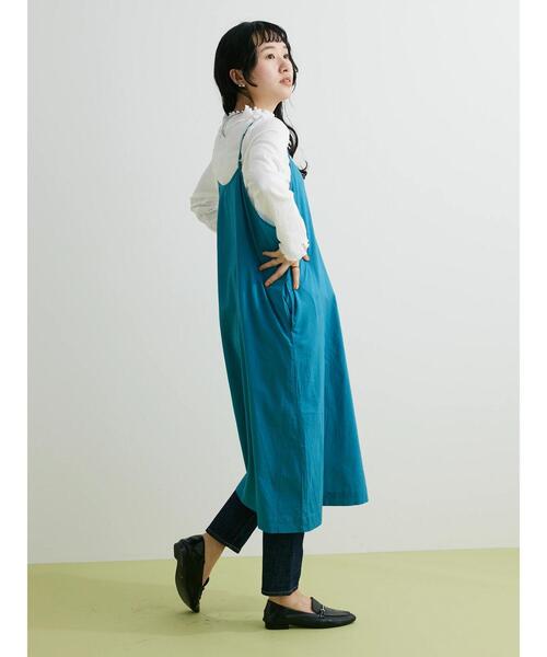 CRAFT STANDARD BOUTIQUE（クラフトスタンダードブティック）の「インドコットン　キャミワンピース（ワンピース・レディース・ブラック/ブルー・FREE）」の7枚目の写真