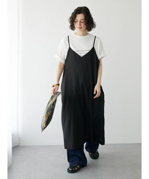 CRAFT STANDARD BOUTIQUE（クラフトスタンダードブティック）の「インドコットン　キャミワンピース（ワンピース・レディース・ブラック/ブルー・FREE）」の12枚目の写真