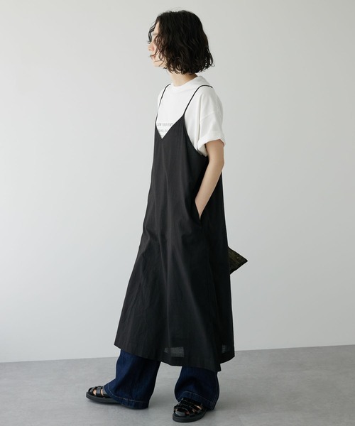 CRAFT STANDARD BOUTIQUE（クラフトスタンダードブティック）の「インドコットン　キャミワンピース（ワンピース・レディース・ブラック/ブルー・FREE）」の2枚目の写真