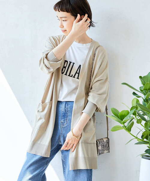 URBAN RESEARCH（アーバンリサーチ）の「UVカット加工ガウンカーディガン（カーディガン/ボレロ・レディース・アイボリー/ブラック/ベージュ系その他・FREE）」の3枚目の写真