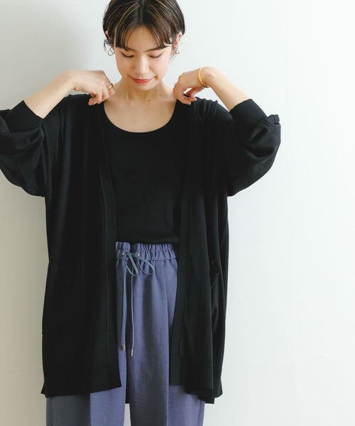 URBAN RESEARCH（アーバンリサーチ）の「UVカット加工ガウンカーディガン（カーディガン/ボレロ・レディース・アイボリー/ブラック/ベージュ系その他・FREE）」の2枚目の写真