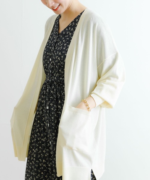 URBAN RESEARCH（アーバンリサーチ）の「UVカット加工ガウンカーディガン（カーディガン/ボレロ・レディース・アイボリー/ブラック/ベージュ系その他・FREE）」の8枚目の写真