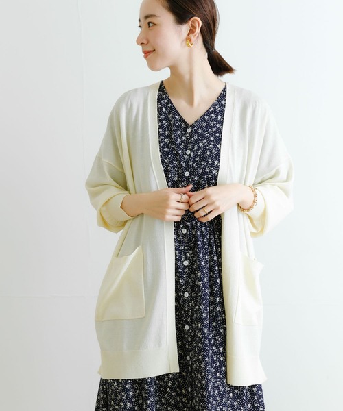 URBAN RESEARCH（アーバンリサーチ）の「UVカット加工ガウンカーディガン（カーディガン/ボレロ・レディース・アイボリー/ブラック/ベージュ系その他・FREE）」の4枚目の写真