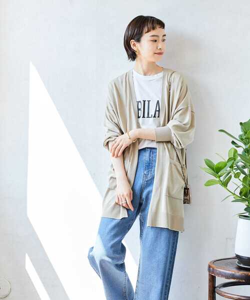 URBAN RESEARCH（アーバンリサーチ）の「UVカット加工ガウンカーディガン（カーディガン/ボレロ・レディース・アイボリー/ブラック/ベージュ系その他・FREE）」の11枚目の写真