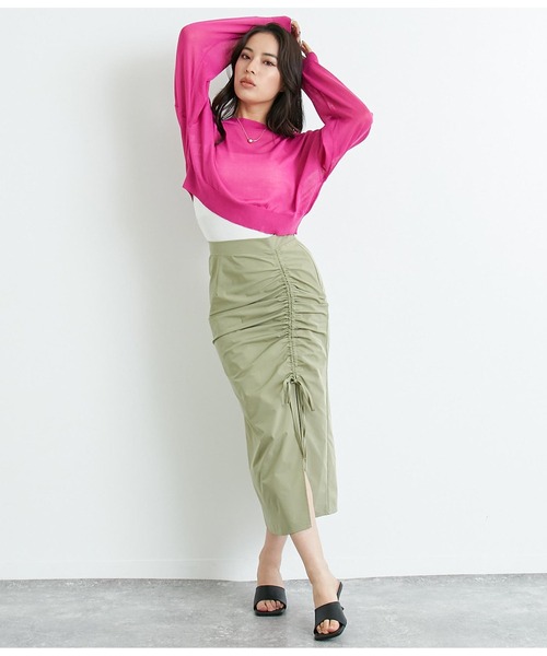 ANAP(アナップ)の「2WAYクルーネックショートカーディガン(カーディガン/ボレロ・レディース・ブラック/アイボリー/ピンク・FREE)」の9枚目の写真