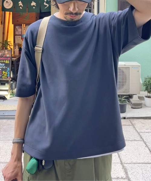 CPCM(シーピーシーエム)の「接触冷感ダンボールT(Tシャツ/カットソー・メンズ・チャコールグレー/ホワイト/グレー/ネイビー/ベージュ/グリーン/ブラック系その他/ホワイト系その他/ボルドー・MEDIUM/LARGE)」の5枚目の写真