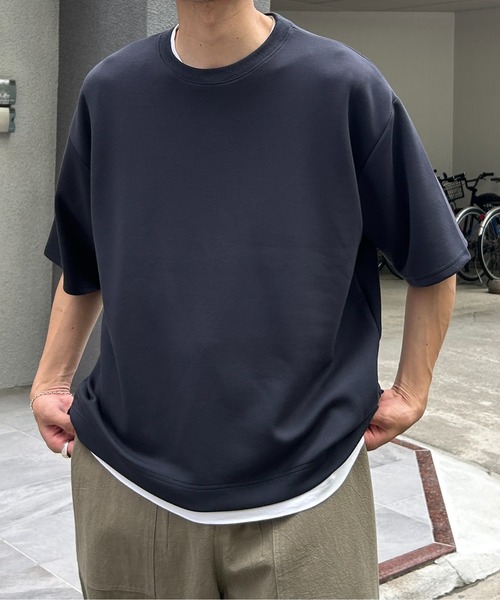 CPCM(シーピーシーエム)の「接触冷感ダンボールT(Tシャツ/カットソー・メンズ・チャコールグレー/ホワイト/グレー/ネイビー/ベージュ/グリーン/ブラック系その他/ホワイト系その他/ボルドー・MEDIUM/LARGE)」の10枚目の写真