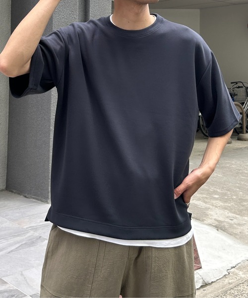 CPCM(シーピーシーエム)の「接触冷感ダンボールT(Tシャツ/カットソー・メンズ・チャコールグレー/ホワイト/グレー/ネイビー/ベージュ/グリーン/ブラック系その他/ホワイト系その他/ボルドー・MEDIUM/LARGE)」の12枚目の写真