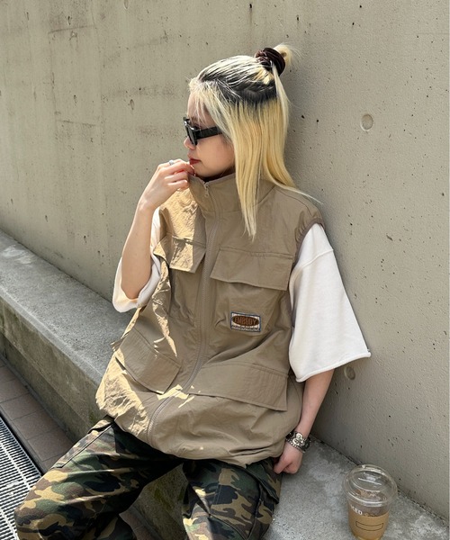 sedacle（セダクル）の「ユーティリティポケットナイロンベスト（ベスト・メンズ・ブラック/カーキ/ベージュ・MEDIUM/LARGE）」の13枚目の写真