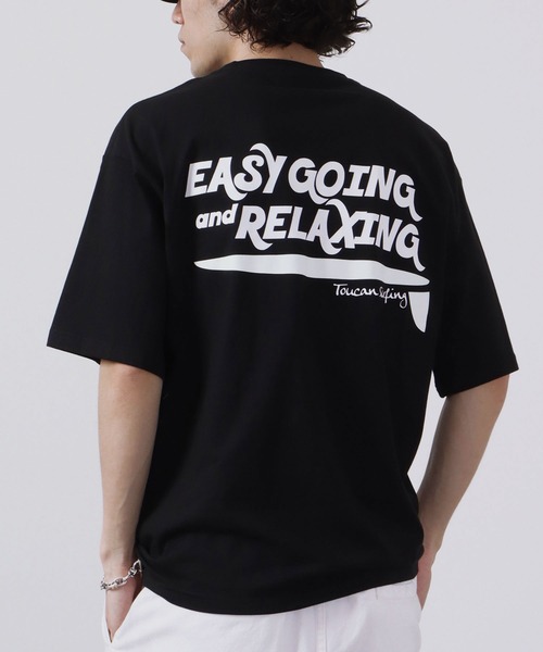 Toucan Surfing(トゥーカンサーフィン)の「Toucan Surfing 天竺 バックプリント ポケット付き 半袖Tシャツ(Tシャツ/カットソー・メンズ・ネイビー/グリーン/ホワイト/ブラック・M/L/LL)」の13枚目の写真