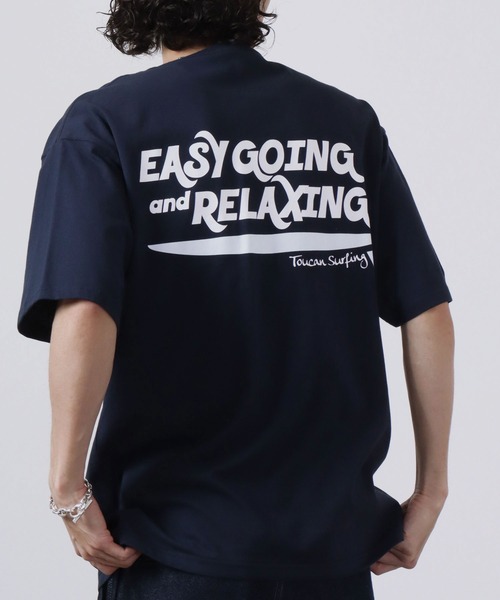Toucan Surfing(トゥーカンサーフィン)の「Toucan Surfing 天竺 バックプリント ポケット付き 半袖Tシャツ(Tシャツ/カットソー・メンズ・ネイビー/グリーン/ホワイト/ブラック・M/L/LL)」の22枚目の写真