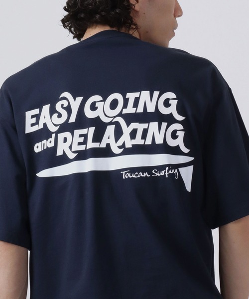 Toucan Surfing(トゥーカンサーフィン)の「Toucan Surfing 天竺 バックプリント ポケット付き 半袖Tシャツ(Tシャツ/カットソー・メンズ・ネイビー/グリーン/ホワイト/ブラック・M/L/LL)」の21枚目の写真