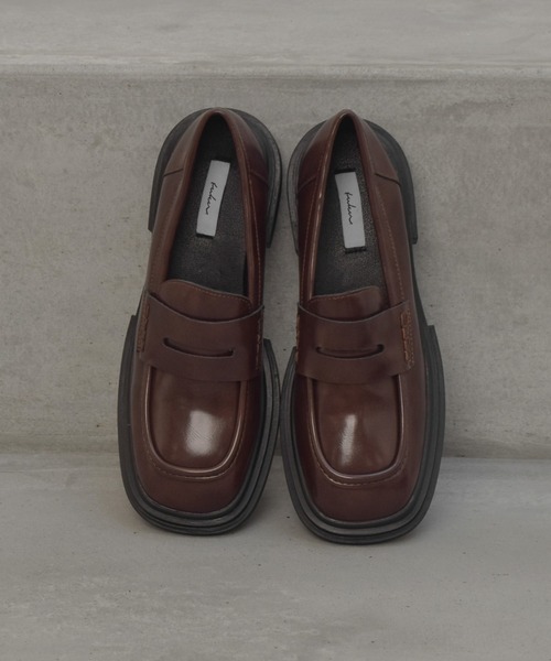 tukn.（トゥクン）の「【tukn.トゥクン】厚底 ローファー 厚底マニッシュシューズ 柔らかい履き心地（ローファー・レディース・ブラック/ブラウン・S/M/L）」の15枚目の写真