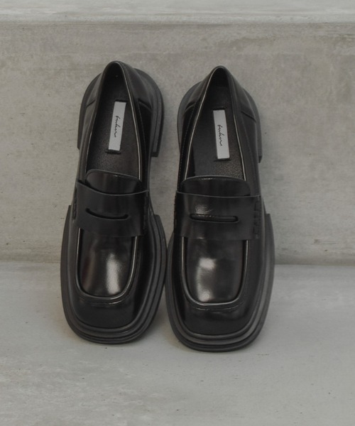 tukn.（トゥクン）の「【tukn.トゥクン】厚底 ローファー 厚底マニッシュシューズ 柔らかい履き心地（ローファー・レディース・ブラック/ブラウン・S/M/L）」の14枚目の写真