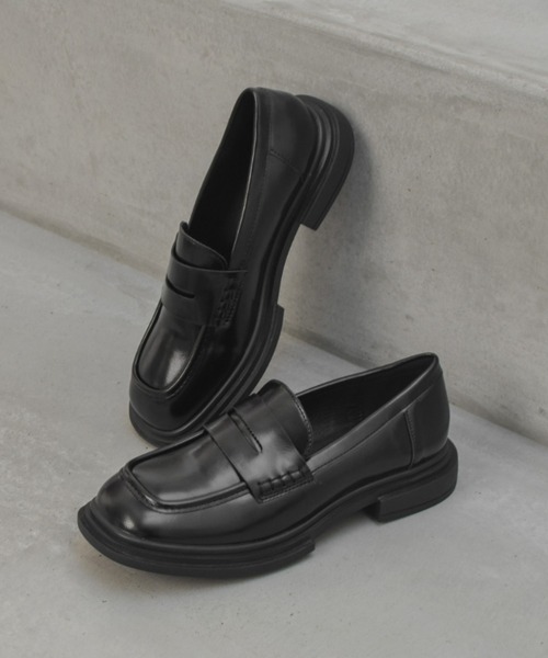 tukn.（トゥクン）の「【tukn.トゥクン】厚底 ローファー 厚底マニッシュシューズ 柔らかい履き心地（ローファー・レディース・ブラック/ブラウン・S/M/L）」の12枚目の写真