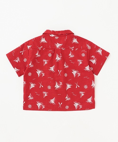 petit main（プティマイン）の「マリン・バンダナ柄開衿シャツ（シャツ/ブラウス・キッズ・ネイビー/レッド/マルチ・100cm/130cm/120cm/90cm/110cm/80ｃｍ）」の4枚目の写真
