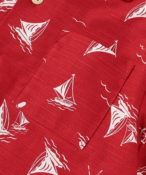 petit main（プティマイン）の「マリン・バンダナ柄開衿シャツ（シャツ/ブラウス・キッズ・ネイビー/レッド/マルチ・100cm/130cm/120cm/90cm/110cm/80ｃｍ）」の7枚目の写真