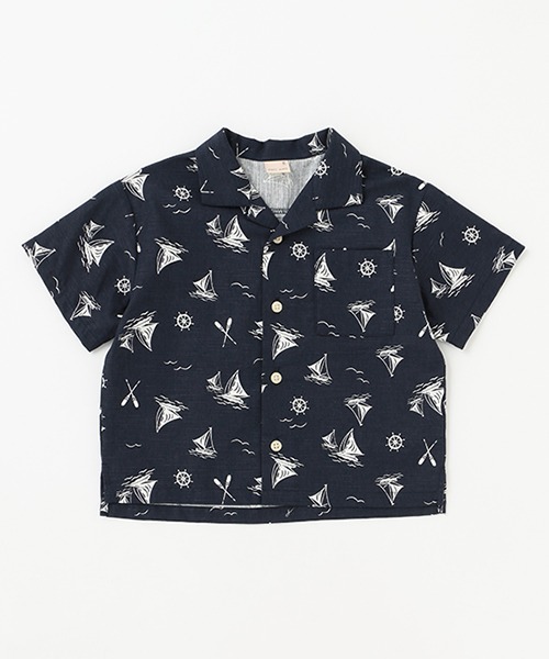 petit main（プティマイン）の「マリン・バンダナ柄開衿シャツ（シャツ/ブラウス・キッズ・ネイビー/レッド/マルチ・100cm/130cm/120cm/90cm/110cm/80ｃｍ）」の16枚目の写真