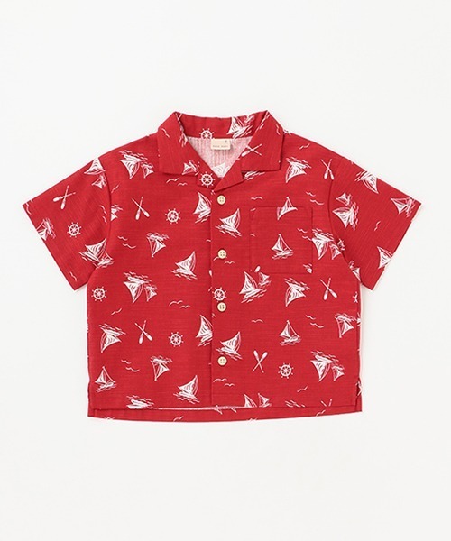 petit main（プティマイン）の「マリン・バンダナ柄開衿シャツ（シャツ/ブラウス・キッズ・ネイビー/レッド/マルチ・100cm/130cm/120cm/90cm/110cm/80ｃｍ）」の17枚目の写真