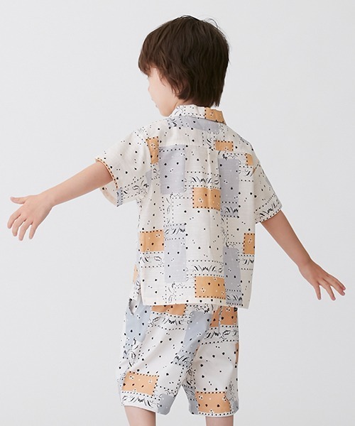 petit main（プティマイン）の「マリン・バンダナ柄開衿シャツ（シャツ/ブラウス・キッズ・ネイビー/レッド/マルチ・100cm/130cm/120cm/90cm/110cm/80ｃｍ）」の20枚目の写真