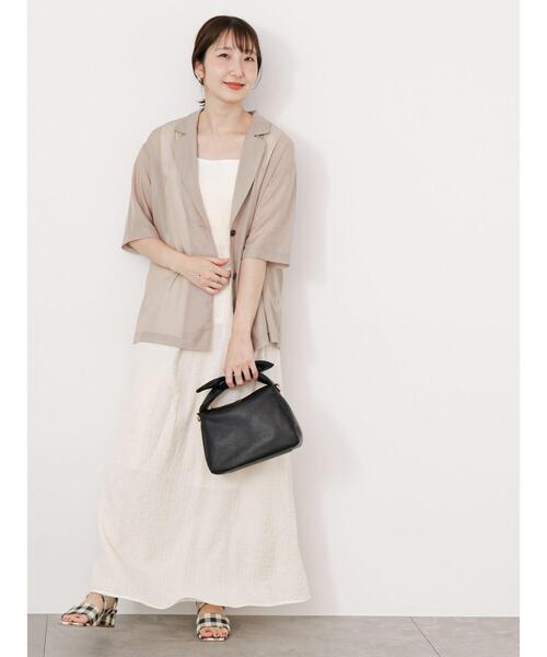 Te chichi TERRASSE（テチチテラス）の「前後2WAY総針タンクトップ（タンクトップ・レディース・オフホワイト/グリーン/ブラック・F）」の18枚目の写真