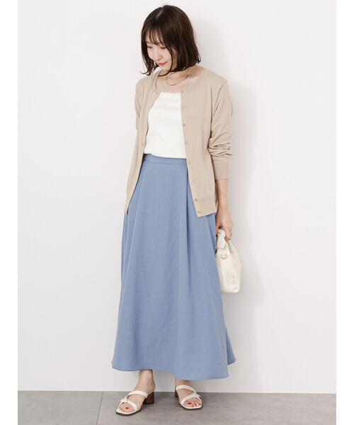 Te chichi TERRASSE（テチチテラス）の「前後2WAY総針タンクトップ（タンクトップ・レディース・オフホワイト/グリーン/ブラック・F）」の16枚目の写真