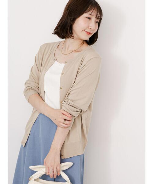 Te chichi TERRASSE（テチチテラス）の「前後2WAY総針タンクトップ（タンクトップ・レディース・オフホワイト/グリーン/ブラック・F）」の14枚目の写真