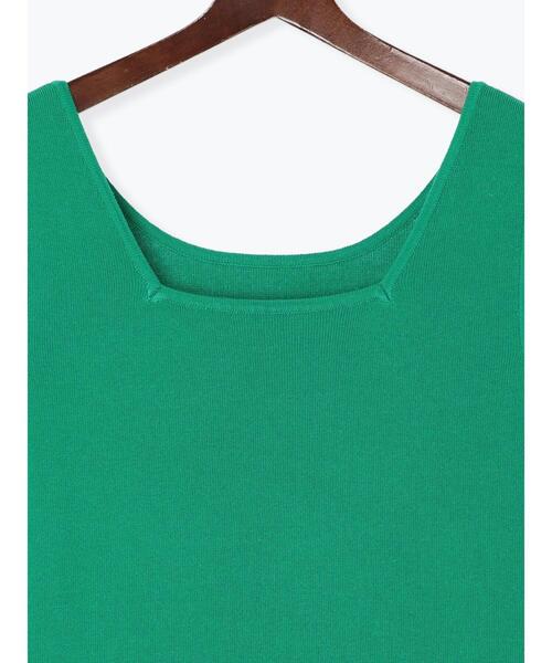 Te chichi TERRASSE（テチチテラス）の「前後2WAY総針タンクトップ（タンクトップ・レディース・オフホワイト/グリーン/ブラック・F）」の20枚目の写真