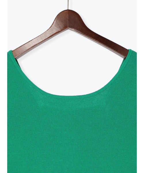 Te chichi TERRASSE（テチチテラス）の「前後2WAY総針タンクトップ（タンクトップ・レディース・オフホワイト/グリーン/ブラック・F）」の9枚目の写真