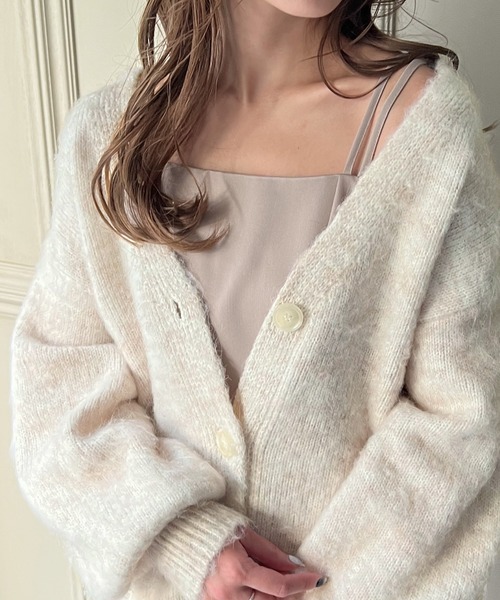 JUNOAH（ジュノア）の「コード紐付きニットカーディガン（カーディガン/ボレロ・レディース・ブルー/アイボリー/グリーン系その他/ベージュ/グレー・FREE/MEDIUM/LARGE）」の8枚目の写真