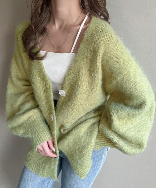 JUNOAH（ジュノア）の「コード紐付きニットカーディガン（カーディガン/ボレロ・レディース・ブルー/アイボリー/グリーン系その他/ベージュ/グレー・FREE/MEDIUM/LARGE）」の19枚目の写真