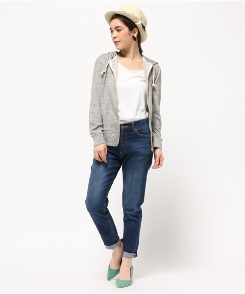 ROSE BUD（ローズバッド）の「S-LCTT-15135 ZIP PARKA（パーカー・レディース・グレー/ネイビー・ONE SIZE）」の9枚目の写真