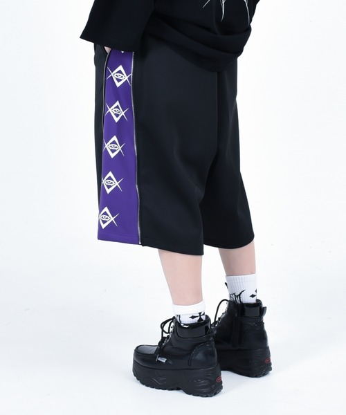 REFLEM レフレム サイドZIPジャージハーフパンツ ブラック REFLEM（レフレム）の「『REFLEM/レフレム』サイドZIPジャージ