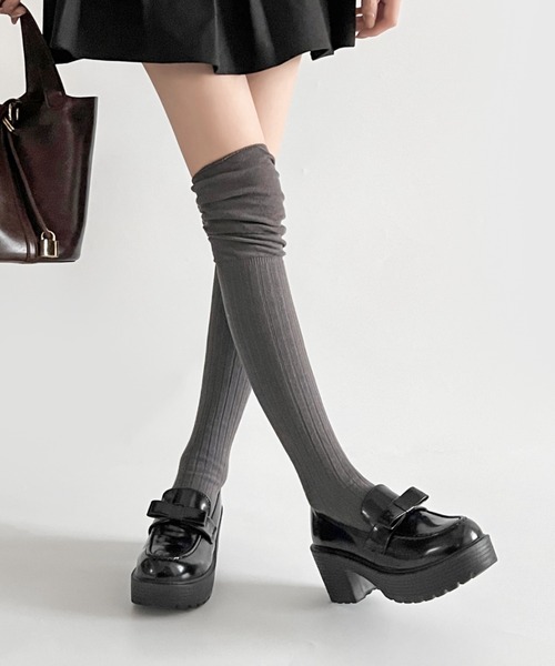 Shoes in Closet(シューズインクローゼット)の「軽量厚底 ヒールアップ やわらか リボン ローファー 6816(ローファー・レディース・ブラック/ブラック系その他/ブラウン・LL/M/L/3L/XS/S)」の19枚目の写真